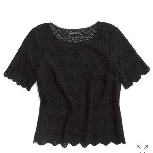 Madewell Scalloped Lace Shirt